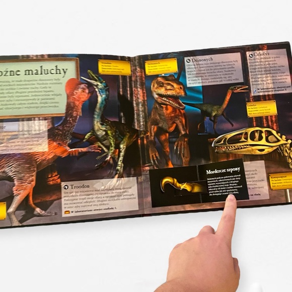 Papilon POLISH Muzeum Dinozaurów Dinosaur Museum pop up interactive Kids Book - Picture 5 of 5